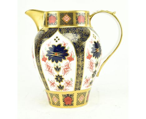 Royal Crown Derby- An &lsquo;Old Imari&rsquo; fine bone china jug / pitcher. Pattern number 1128 SGB, dated 2014, to the base