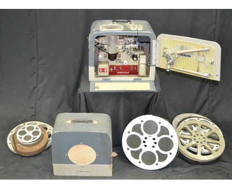 Film Reels - mid-20th century, propaganda, The Queen and Prince Phillip, WWII period, Churchill; Safari; case cover states, 5