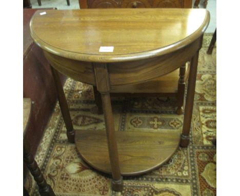 20th Century Ercol 'D' end console table with under shelf.(B.P. 24% incl. VAT)