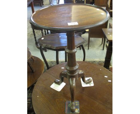 Small 19th Century tripod pedestal wine table.(B.P. 24% incl. VAT)   CONDITION REPORT:  Diameter of top - 37 cm approximately