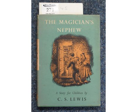 C.S. Lewis, 'The Magician's Nephew', hardback book with dust jacket, 1955, The Bodley Head, London.  First edition.(B.P. 24% 