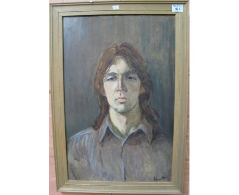 George Jowett, (Welsh, 20th Century), 'Jurgen', portrait of a young man, oils on board, 58 x 40cm approx.  Framed.(B.P. 24% i