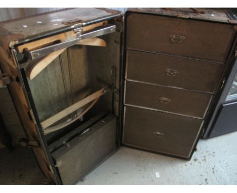 Early 20th Century steamer/wardrobe trunk by Hartmann.(B.P. 24% incl. VAT)
