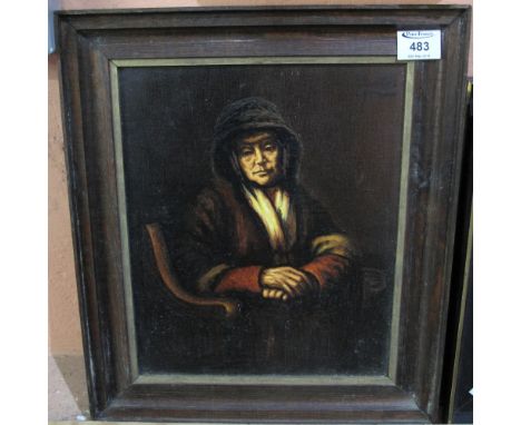 Portrait of an elderly lady, oils on canvas, 31 x 26cm, framed.(B.P. 24% incl. VAT)