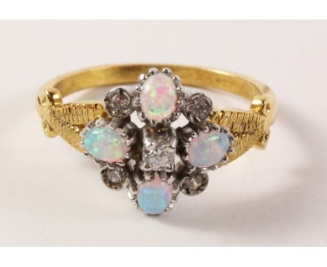 Opal silver gilt ring stamped 925   Condition Report   Click here for further images, condition, auction times & delivery cos