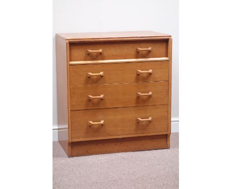 G-Plan E Gomme light oak four drawer chest, W77cm, H85cm, D46cm   Condition Report   Click here for further images, condition