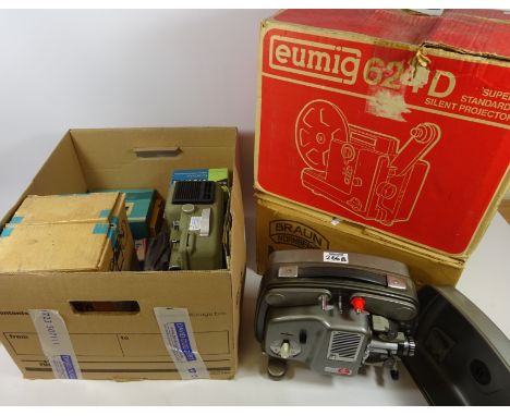 Bolex 18-5 projector, Eumig Vintage projector, slide projector and two other film projectors    Condition Report   Click here