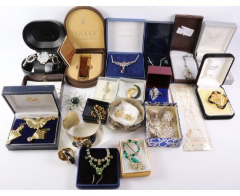 Gucci lighter boxed and costume jewellery in two boxes   Condition Report   Click here for further images, condition, auction