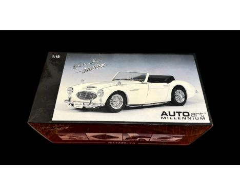 Autoart 1/18th scale Millennium series Austin Healey 3000 Mk.II white No. 70701, generally excellent in good plus box includi