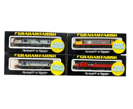 Graham Farish 5 Pole Motor locomotives, generally excellent in excellent to good plus boxes, with BR Railfreight 37502 Britis