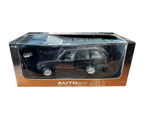 Autoart (Off-road Division) 1/18th scale Range Rover (P38) 4.6 HSE (right-hand drive) metallic black No. 70017, generally exc