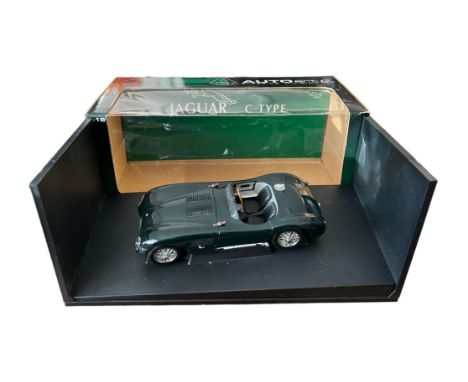 Autoart (Classics Division) 1/18th Jaguar C-Type No. 73500, generally excellent in excellent to good plus window box includin
