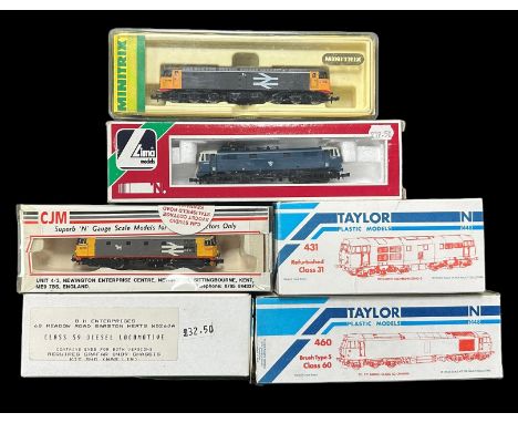 N gauge locomotives, generally excellent in excellent to good plus plastic cases or boxes, with Minitrix Railfreight 47378 No