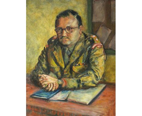Edwin H Hargrave, A J Sudborough Esquire, Lieutenant Colonel, a portrait, oil on canvas, 73cm x 59cm, Provenance by the artis