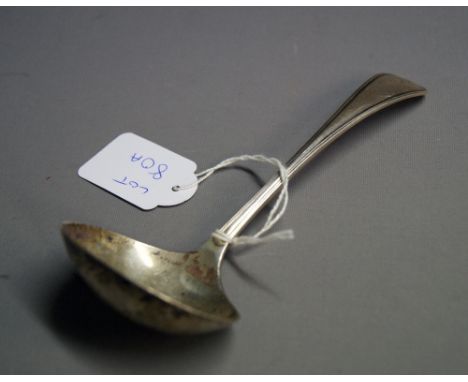 A hallmarked-silver sauce ladle CONDITION REPORT; Available on request. Catalogue descriptions and condition reports are offe