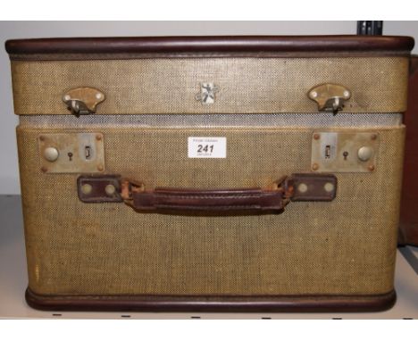 Vintage velvet lined and fitted hat box CONDITION REPORT; Available on request. Catalogue descriptions and condition reports 