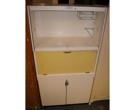 Vintage Eastham pantry cupboard with a similar meat cooler with a enamelled top