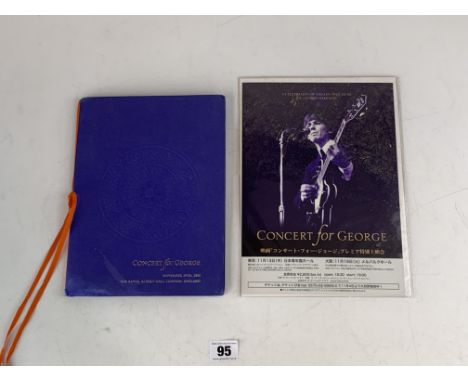 Concert for George 'A Celebration of the Life and Music of George Harrison' programme, Royal Albert Hall, London Nov. 29th, 2