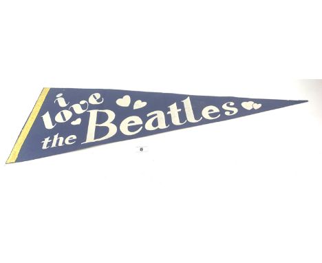 Beatles felt pennant 'I Love the Beatles', 29" long