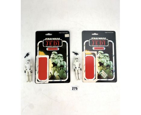 Star Wars Return of the Jedi 2 Stormtrooper figures with cards (loose)