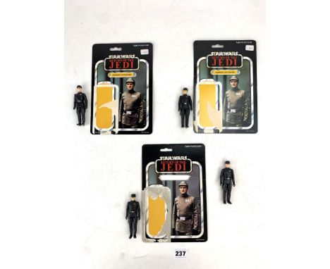 Star Wars Return of the Jedi 4 Imperial Commander figures with 3 cards (loose)