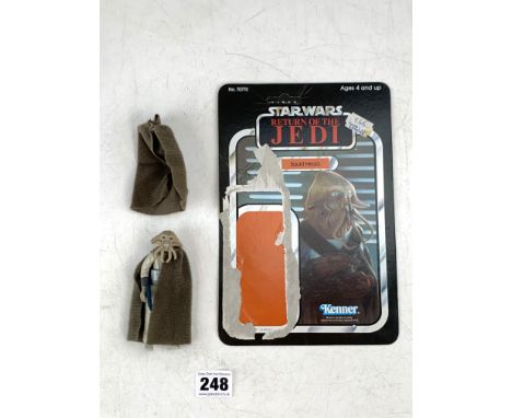 Star Wars Return of the Jedi Squid Head figure and extra cloak with card (loose)