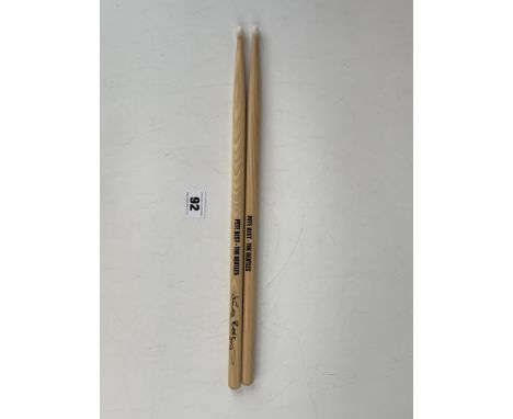 Pair of drumsticks stamped Pete Best, The Beatles