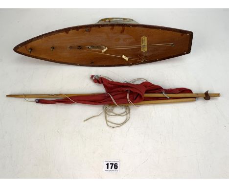 Model yacht 'Ailsa Yacht, A Milbro Product, Made in Scotland' 16.5" long