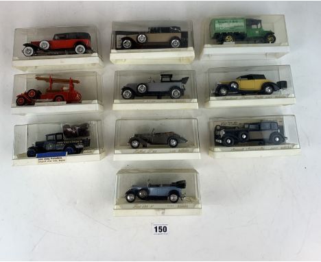 10 cased Solido 'Age d'Or' vehicles 