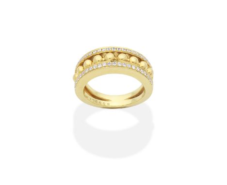 BOODLES: 'CIRCUS' DIAMOND-SET RING, 2014The series of polished spheres between two rows of brilliant-cut diamonds, mounted in