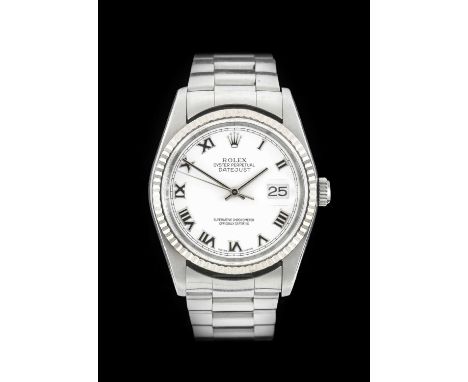 Rolex: A Stainless Steel Automatic Calendar Centre Seconds Wristwatch, signed Rolex, Oyster Perpetual, Superlative Chronomete
