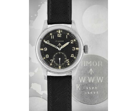Timor: A Second World War Military Wristwatch, signed Timor, known by collectors as one of "The Dirty Dozen", circa 1944, (ca