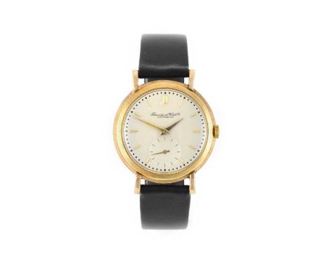 IWC: A 9 Carat Gold Wristwatch, signed International Watch Co, Schaffhausen, 1949, (calibre 88) manual wound lever movement s