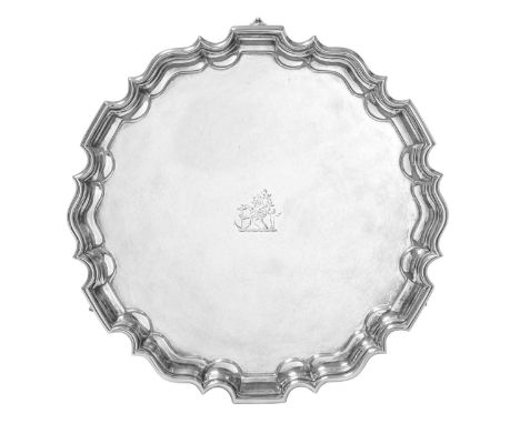 A Victorian Silver Salver, by William Gibson and John Lawrence Langman, London, 1898, Retailed by Goldsmiths and Silversmiths