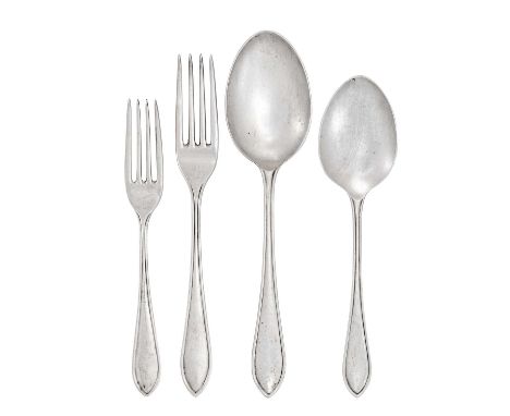 An Elizabeth II Silver Table-Service, by Viner's Ltd., Sheffield, 1960, 1961 and 1962 each with pointed handle, comprising2 t