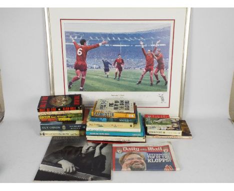 Mixed publications to include football, golf and military related, automotive ephemera and similar and a framed limited editi