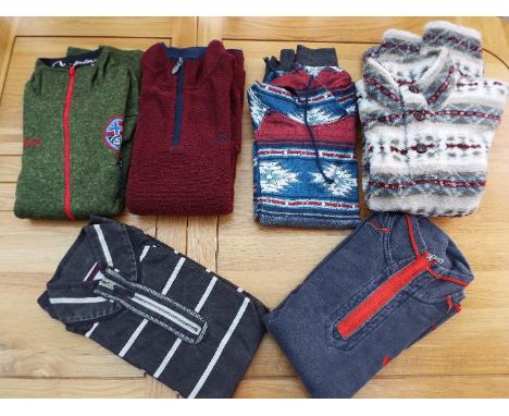 A job lot of 6 Jumpers and Sweatshirts to include Weird Fish, Fat Face, Mantaray, etc, all different, sizes M and L, unused l