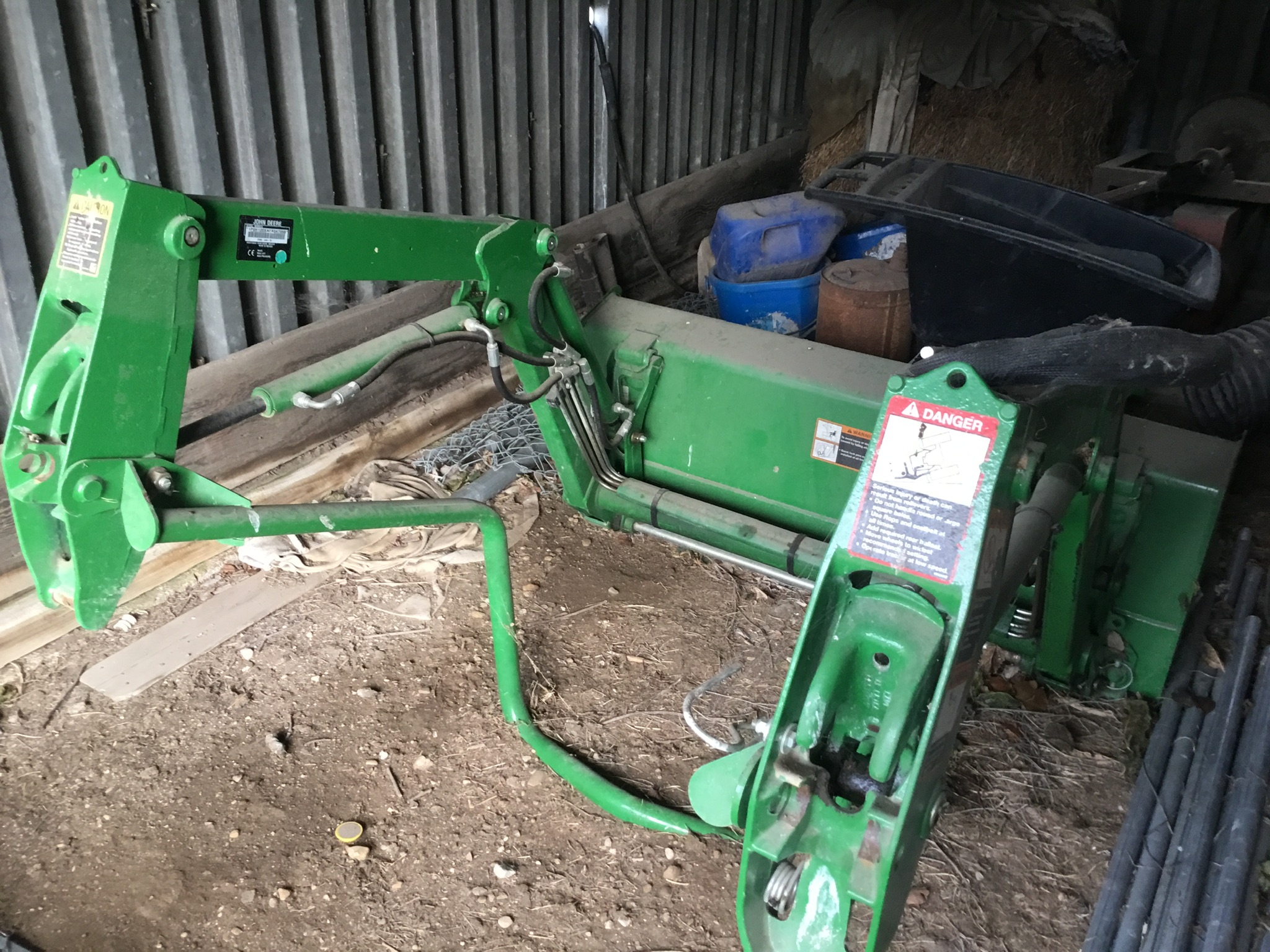 2014 John Deere 1025r Mfwd Hydrostatic Wloader W60 Mower Deck Cat 1 Quick Hitch Roll Bar 1156