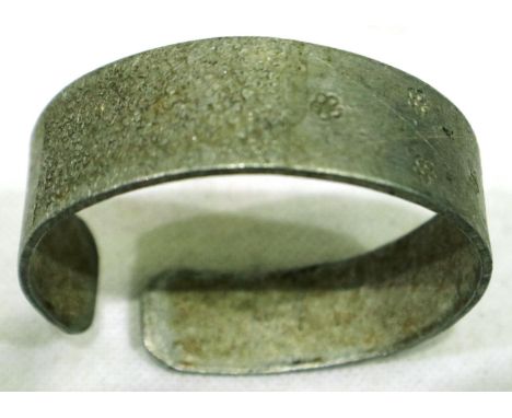 Vietnam War period helicopter metal bracelet, made by locals from metals recovered from aircraft and known to be sold by GIs.