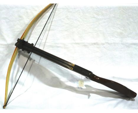 Border archery crossbow with arrow, draw-weight approximately 175lb. Not available for in-house P&amp;P 