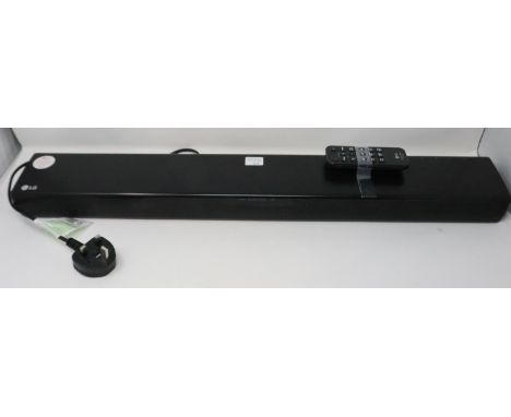 LG soundbar, model SJ2, with remote. All electrical items in this lot have been PAT tested for safety and have passed. This d