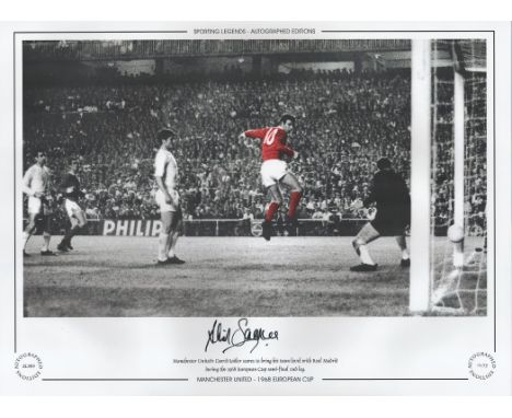 David Sadler 16x12 signed colourised photo, Autographed Editions, Limited Edition. Photo Shows the Manchester United player S