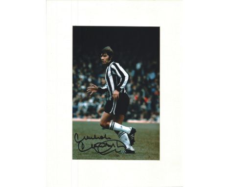 Malcom MacDonald signed 16x12inch overall mounted colour photo pictured while playing for Newcastle United Good condition. Al