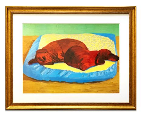 DAVID HOCKNEY 'Stanley and Boodge II', 1995, lithograph on wove paper, published by 1853 Gallery, 50cm x 65cm, framed. 
