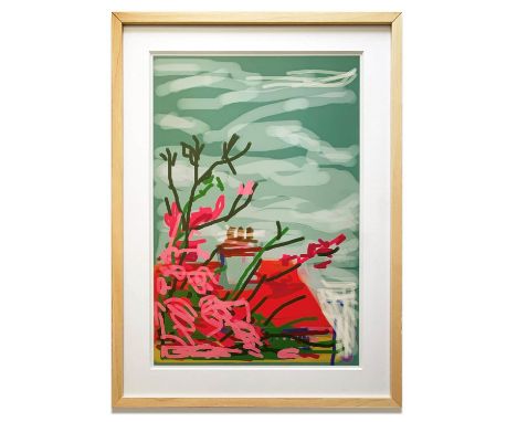 DAVID HOCKNEY 'IPhone Drawing 183', 2019 lithograph, edition 685/2000, 55cm x 35cm framed. 