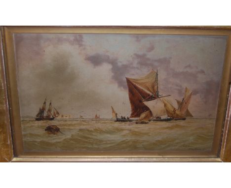 Assorted pictures and prints, to include Thomas Bush Hardy (1842-1897) - On the Medway lithograph