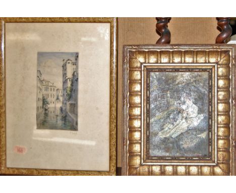 Assorted pictures and prints, to include Thomas Herbert Victor (1894-1980) - Coastal scene watercolour, J.R. Sanders - Deckch