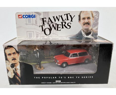A boxed diecast #00802 Fawlty Towers Austin 1300 Estate &amp; Basil Fawlty figure, by Corgi. Complete with original interior 