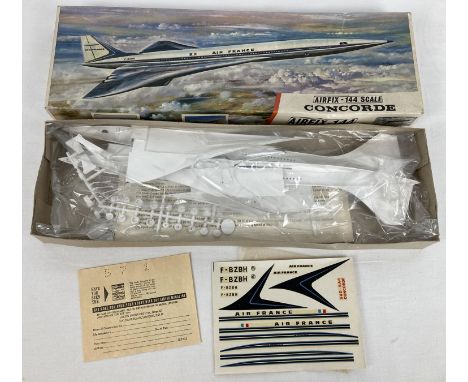 A 1969 boxed Airfix - 144 scale SK701 Concorde model kit. Unmade in original packaging with instructions and decals. 