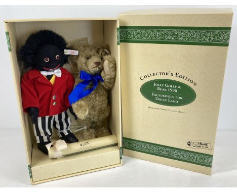 Steiff Jolly Golly &amp; Bear 1996 Ltd Edition boxed Collectors set. Limited to 1,500 pieces and made exclusively for Dolly L